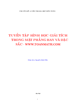 Tuyển chọn 100 bài toán hình học giải tích phẳng Oxy – Nguyễn Minh Tiến