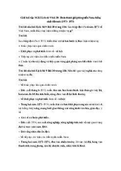 Giải bài tập SGK Lịch sử 9 bài 25