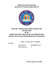 Nghiên cứu ảnh hưởng của việc đi làm thêm đến kết quả học tập của sinh viên | Bài thảo luận Phương pháp nghiên cứu khoa học