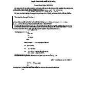 Công thức nghiệm tổng quát của PDC vi phân tuyến tính thuần nhất