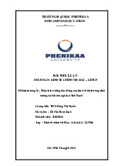 Phân tích những đặc trưng của kinh tế thị trường định hướng xã hội chủ nghĩa ở Việt Nam? | Bài tập tiểu luật học phần Kinh tế chính trị Mác -Lênin | Trường Đại học Phenika