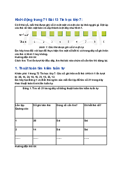 Giải SGK Tin học 7 Bài 13: Thuật toán tìm kiếm| Chân trời sáng tạo