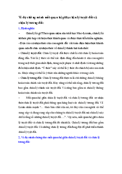 Ví dụ chứng minh mối quan hệ giữa chân lý tuyệt đối và chân lý tương đối học phần Triết học Mac-Lênin