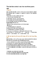 The last time when I saw her was three years ago