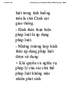 Chủ thể thực hiện pháp  luật trong tình huống  trên là chú Cảnh sát  giao thông.  môn Pháp luật đại cương| Trường Đại học Ngoại Thương