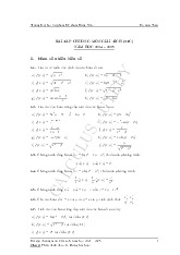 Bài tập môn Giải tích | Trường Đại Học Sư phạm Kỹ thuật Hưng Yên