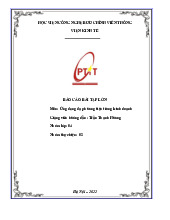 Báo cáo bài tập lớn môn Ứng dụng đa phương tiện trong kinh doanh | Học viện Công Nghệ Bưu Chính Viễn Thông