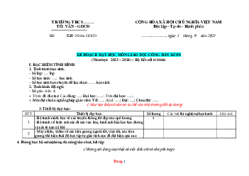 Phụ Lục 1 Môn GDCD Lớp 8 Kết Nối Tri Thức năm 2023-2024