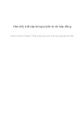 Hạn chế và Bất cập trong Quyền Tự do Hợp đồng tại Việt Nam