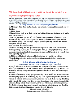 Văn mẫu lớp 6 Cánh diều bài Viết đoạn văn phát biểu cảm nghĩ về một trong hai bài thơ lục bát: À ơi tay mẹ, Về thăm mẹ hoặc về một bài ca dao