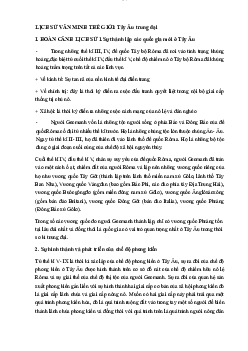 Lịch sử văn mình thế giới Tây ấu trung đại | Đại học Sư Phạm Hà Nội