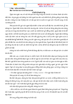 Đề ôn thi HK 1 Môn Văn 10 Kết Nối Tri Thức  -Đề 2 (Có đáp án)