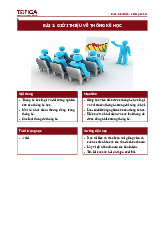 Bài giảng Nguyên lý thống kê Bài 1 - Tổ hợp và Phân tích Số liệu GD Topica 916204