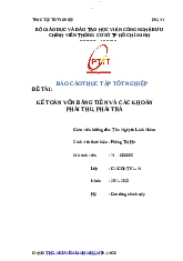 Báo cáo Kế Toán Vốn Bằng Tiền Và Các Khoản Phải Thu, Phải Trả - Quản trị học | Đại học Mở Thành phố Hồ Chí Minh