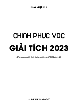 Chinh phục VDC Giải tích luyện thi THPT năm 2023 – Phan Nhật Linh
