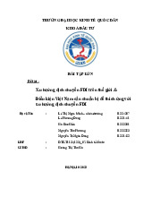 Xu hướng và Điều kiện Thích ứng của Việt Nam với FDI | Môn Kinh tế đầu tư - Đại học Kinh Tế Quốc Dân