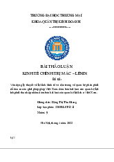 Lợi ích Kinh tế và Phân phối Tại Việt Nam | Bài thảo luận kinh tế chính trị