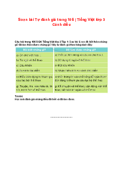 Soạn bài Tự đánh giá trang 106 | Tiếng Việt lớp 3 Cánh diều