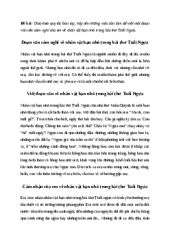 Viết đoạn văn nêu cảm nghĩ của em về nhân vật bạn nhỏ trong bài thơ Tuổi Ngựa| Văn mẫu Tiếng việt 10| Cánh diều