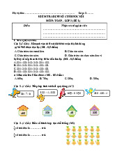 Kiểm tra định kì HK1 toán 3 - đề 1