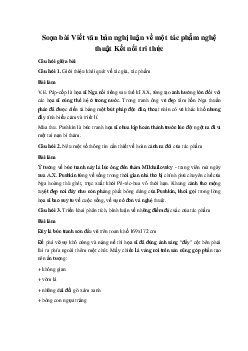 Soạn bài Viết văn bản nghị luận về một tác phẩm nghệ thuật | Ngữ văn 11 Kết nối tri thức