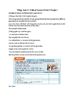 Giải Unit 2 Project | Tiếng Anh 11 Global Success