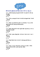 Đề cương môn Luật hành chính - Trường Đại học lao động -  xã hội