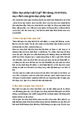 Giáo dục pháp luật là gì? Nội dung, hình thức, mục đích của giáo dục pháp luật