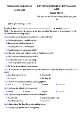 Đề thi thử tốt nghiệp THPT 2025 môn Địa lí lần 1 Sở GD&ĐT Lạng Sơn