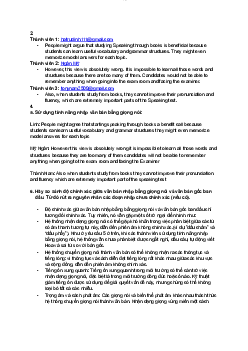 Speaking Document học phần Tiếng anh cơ bản