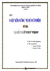 Đồ án quản lý thư viện - Lớp CNTT X W, Trường ĐH Sư phạm TP.HCM