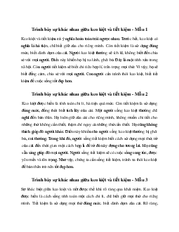 Văn mẫu lớp 8: Viết một đoạn văn (khoảng năm đến bảy câu) trình bày sự khác nhau giữa keo kiệt và tiết kiệm - Chân trời sáng tạo
