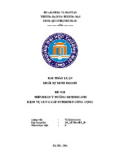 Trình bày ý tưởng kinh doanh dịch vụ cung cấp internet công cộng | Bài thảo luận khởi sự kinh doanh