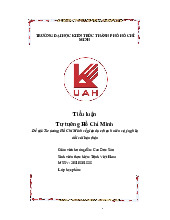 Tư tưởng Hồ Chí Minh về giáo dục thanh niên và ý nghĩa đối với bản thân | Đại học Kiến trúc Thành phố Hồ Chí Minh