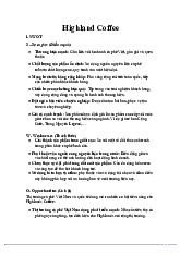 Bài tập nhóm Highlands  môn Quản trị học - Trường Đại học Văn Hiến.