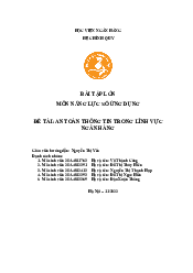 Bài Tập Lớn: An Toàn Thông Tin Trong Lĩnh Vực Ngân Hàng Môn Năng Lực Số Ứng Dụng