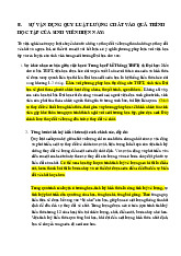 Sự vận dụng quy luật lượng chất vào quá trình Học tập của sinh viên hiện nay môn Triết học Mác - Lênin | Trường đại học Mở Hà Nội