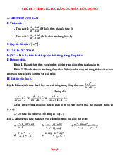 Giáo Án Dạy Thêm Đại Số 8 Chủ Đề Tính Chất Cơ Bản Của Phân Thức Đại Số
