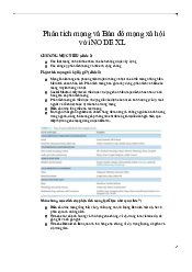 Lý thuyết bài giảng môn Phân tích dữ liệu xã hội nội dung về "Phân tích mạng và Bản đồ mạng xã hội với NODE XL"