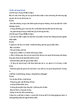 Giải SGK môn Địa lí 6 Bài 29 Bảo vệ tự nhiên và khai thác thông minh các tài nguyên thiên nhiên vì sự phát triển bền vững | Kết nối tri thức