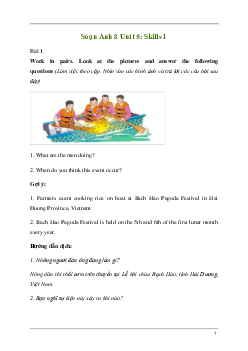 Giải Tiếng Anh 8 Unit 5: Skills 1 | Kết nối tri thức