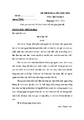 Đề thi giữa học kỳ 2 môn Ngữ Văn lớp 6 năm học 2024 - 2025  | Bộ sách Chân trời sáng tạo