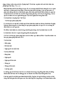 Câu hỏi ôn tập nhập môn học luật ?