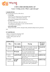 Giáo án ôn tập Unit 2: The Generation Gap | Global Success Tiếng Anh 11