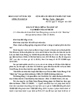 Luận cứ bào chữa hồ sơ 21 dân sự (HS21)?