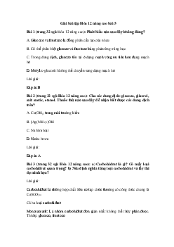 Hóa học 12 - Glucozơ