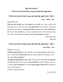 Viết lời chúc hoặc lời hứa trong thư thăm hỏi người thân | Tập làm văn lớp 3 Chân trời sáng tạo
