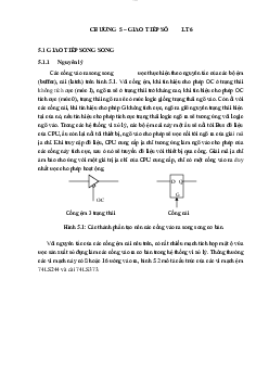 Nội dung bài giảng môn Thiết bị ngoại vi và ghép nối nội dung chương 5: Giao tiếp số