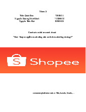 Nghiên Cứu Chiến Lược Marketing Mix của Shopee | Nguyên Lý Marketing | Đại học Tôn Đức Thắng