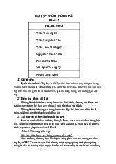 Bài tập nhóm môn xác suất thống kê | Đại học Kinh tế Thành phố Hồ Chí Minh